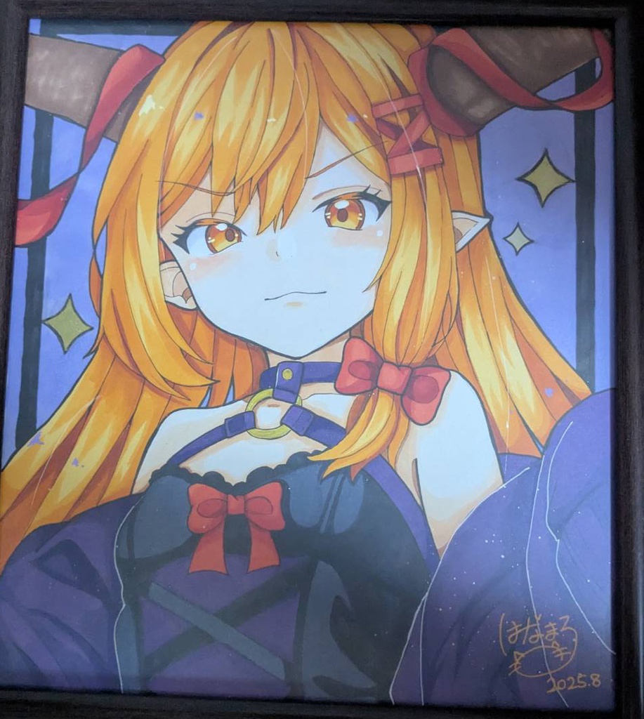 東方project 手書き色紙 伊吹萃香