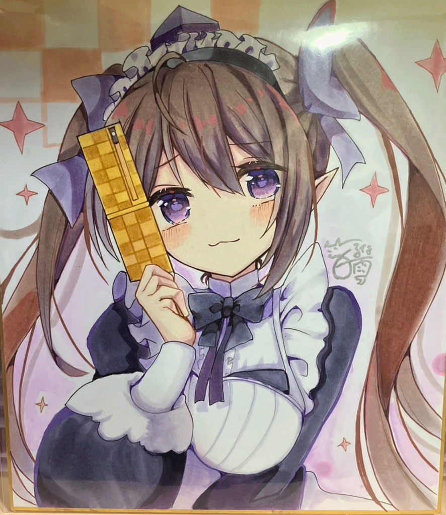 ☆東方project 手書き色紙 姫海棠はたて メイド衣装☆