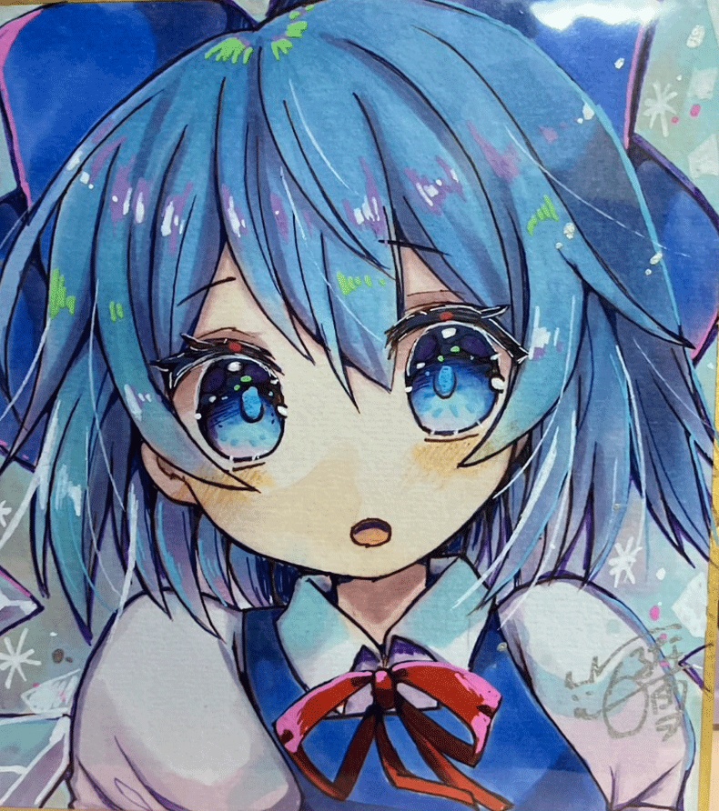 ☆東方project 手書き色紙 チルノ☆