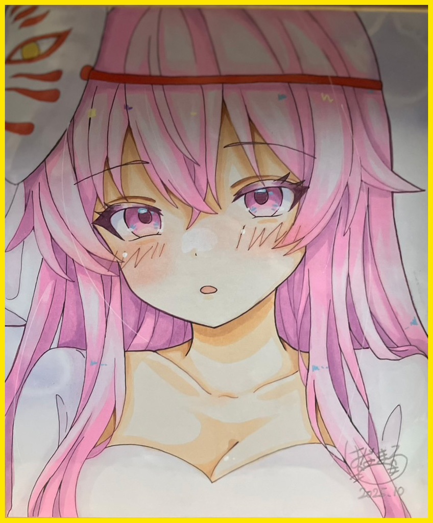 ☆東方project 手書き色紙 秦こころ☆