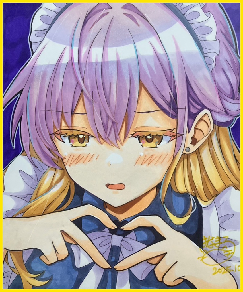 ☆東方project 手書き色紙 聖白蓮 ☆