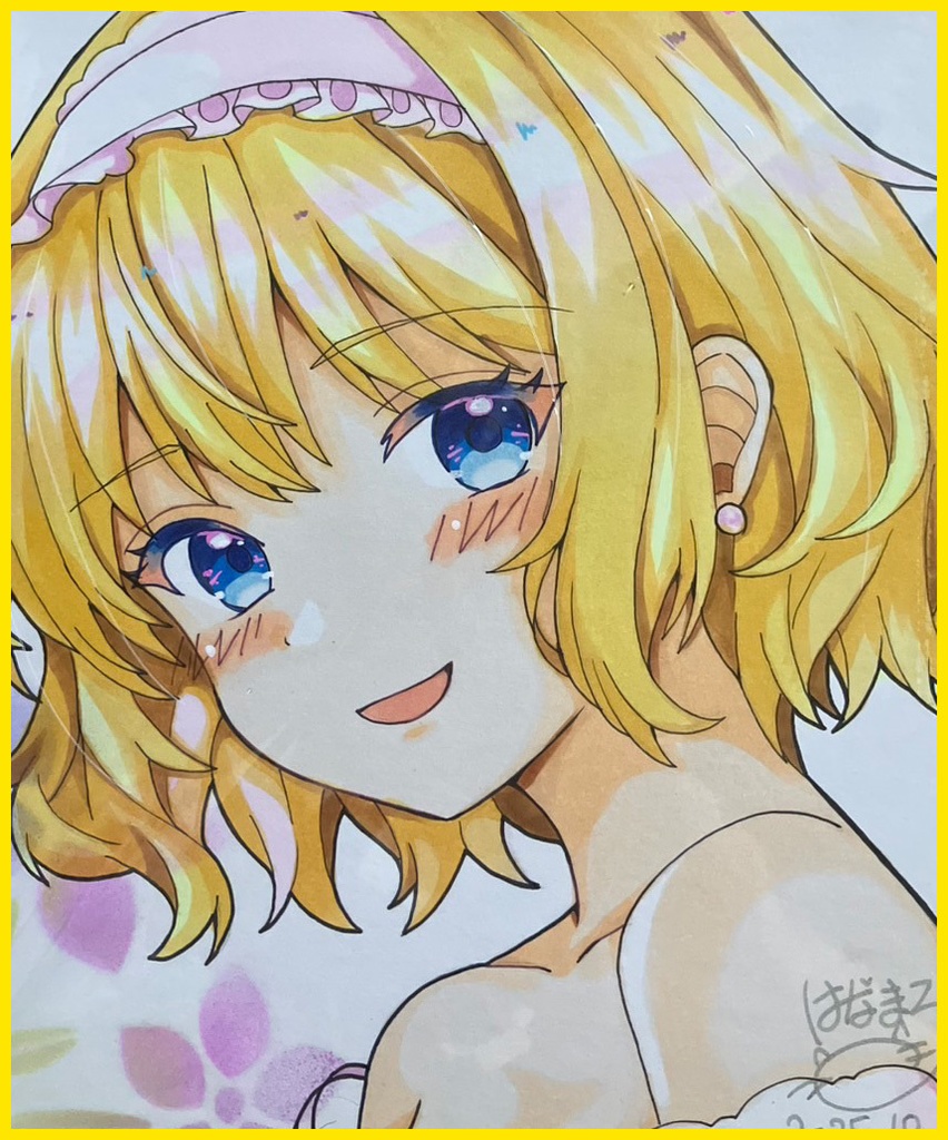 ☆東方project 手書き色紙 アリス・マーガドロイド ☆