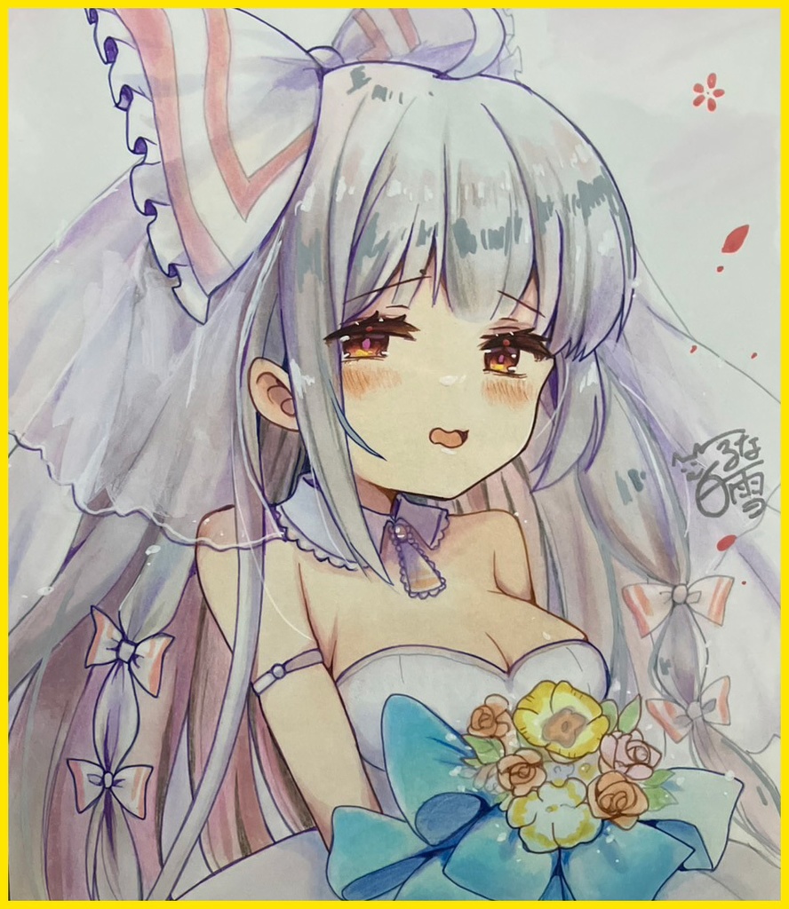 ☆東方project 手書き色紙 藤原妹紅☆