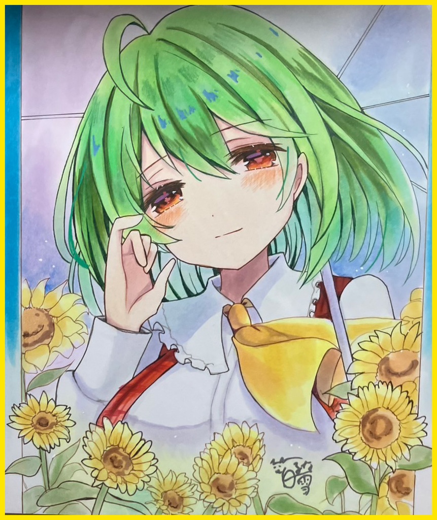 ☆東方project 手書き色紙 風見風香☆