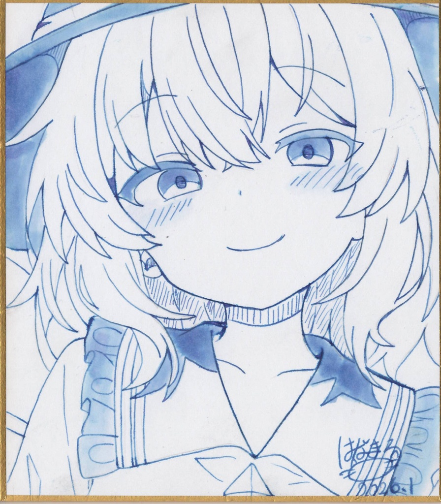 ☆東方project 手書き色紙 モノクロ 古明地こいし☆