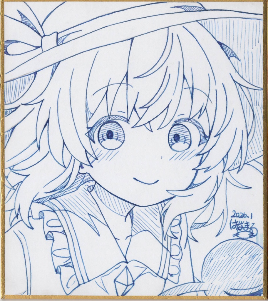 ☆東方project 手書き色紙 モノクロ 古明地こいし☆