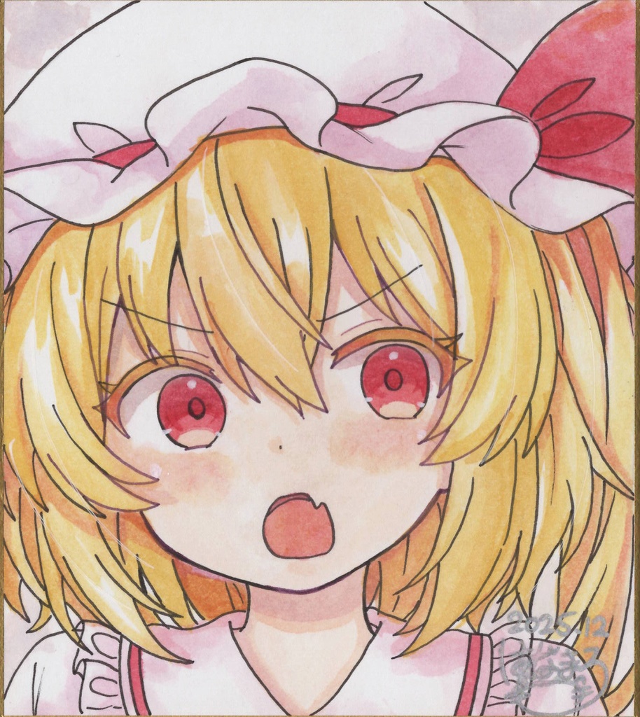 ☆東方project 手書き小色紙 フランドール・スカーレット☆