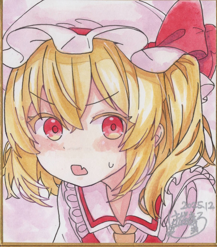 ☆東方project 手書き小色紙 フランドール・スカーレット☆