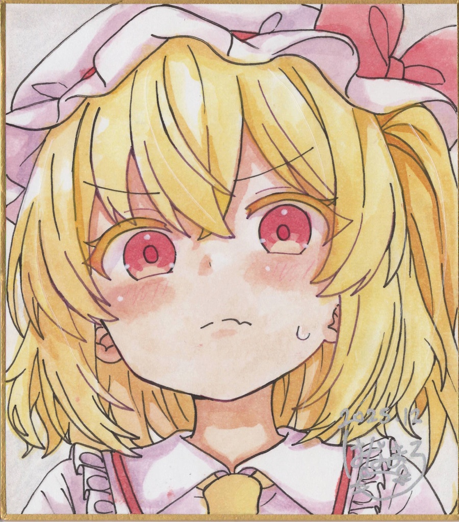 ☆東方project 手書き小色紙 フランドール・スカーレット☆