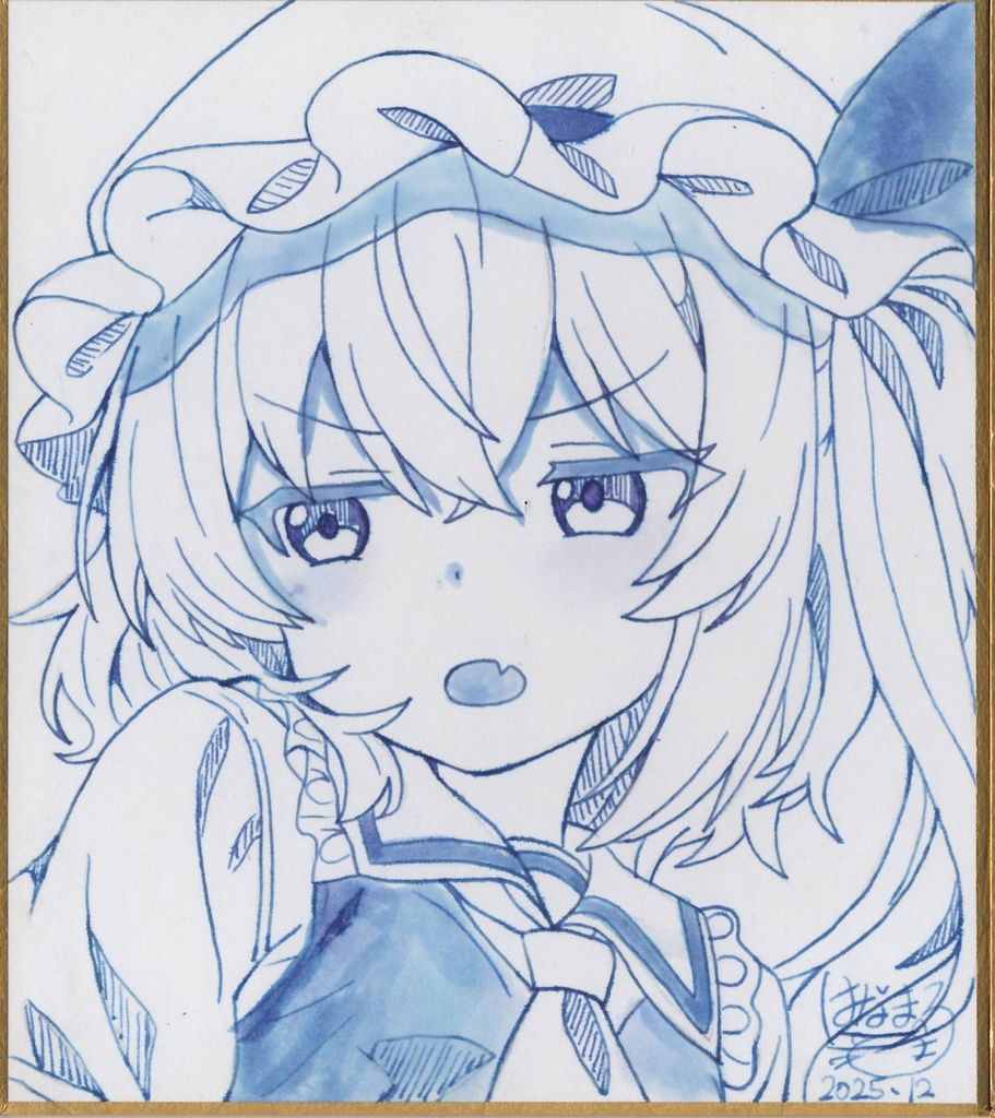 ☆東方project モノクロ 手書き小色紙 フランドール・スカーレット☆