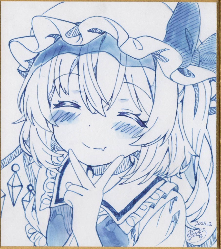 ☆東方project モノクロ 手書き小色紙 フランドール・スカーレット☆