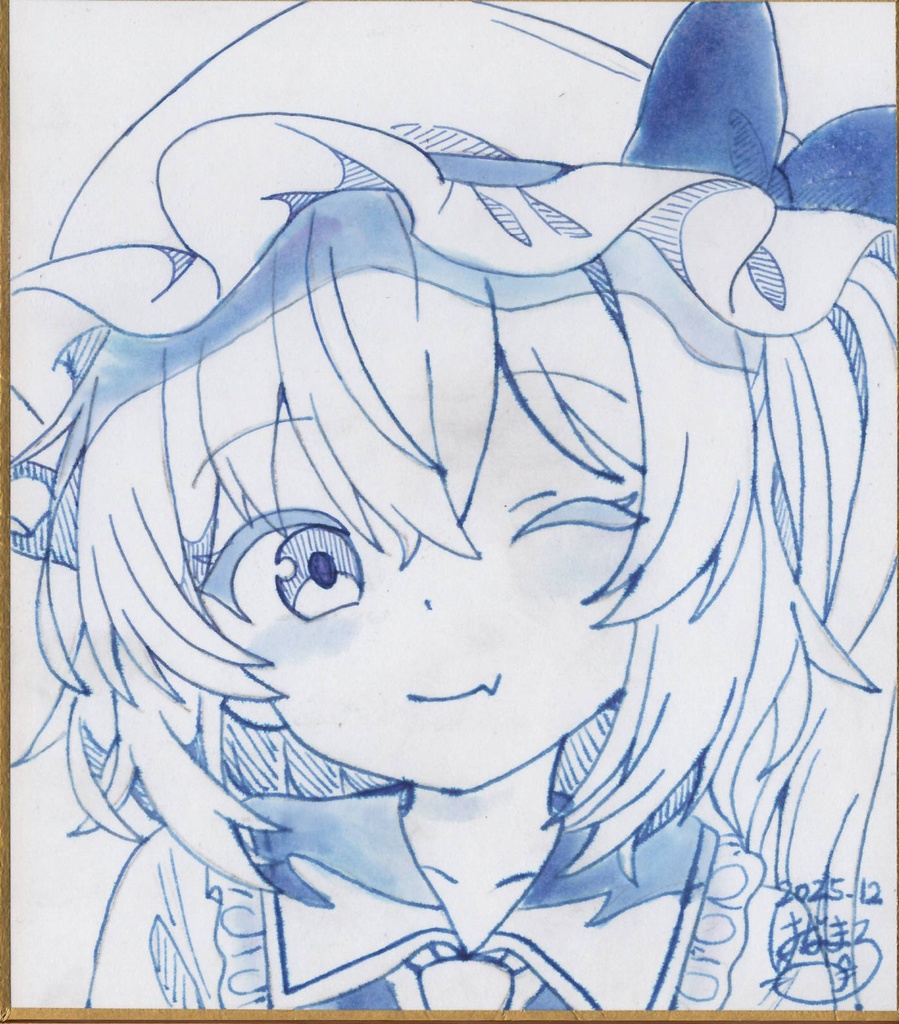 ☆東方project モノクロ 手書き小色紙 フランドール・スカーレット☆