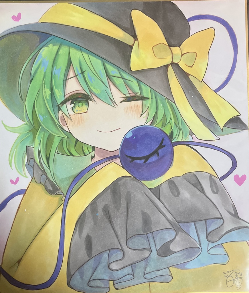 ☆東方project  手書き中色紙 古明地こいし☆