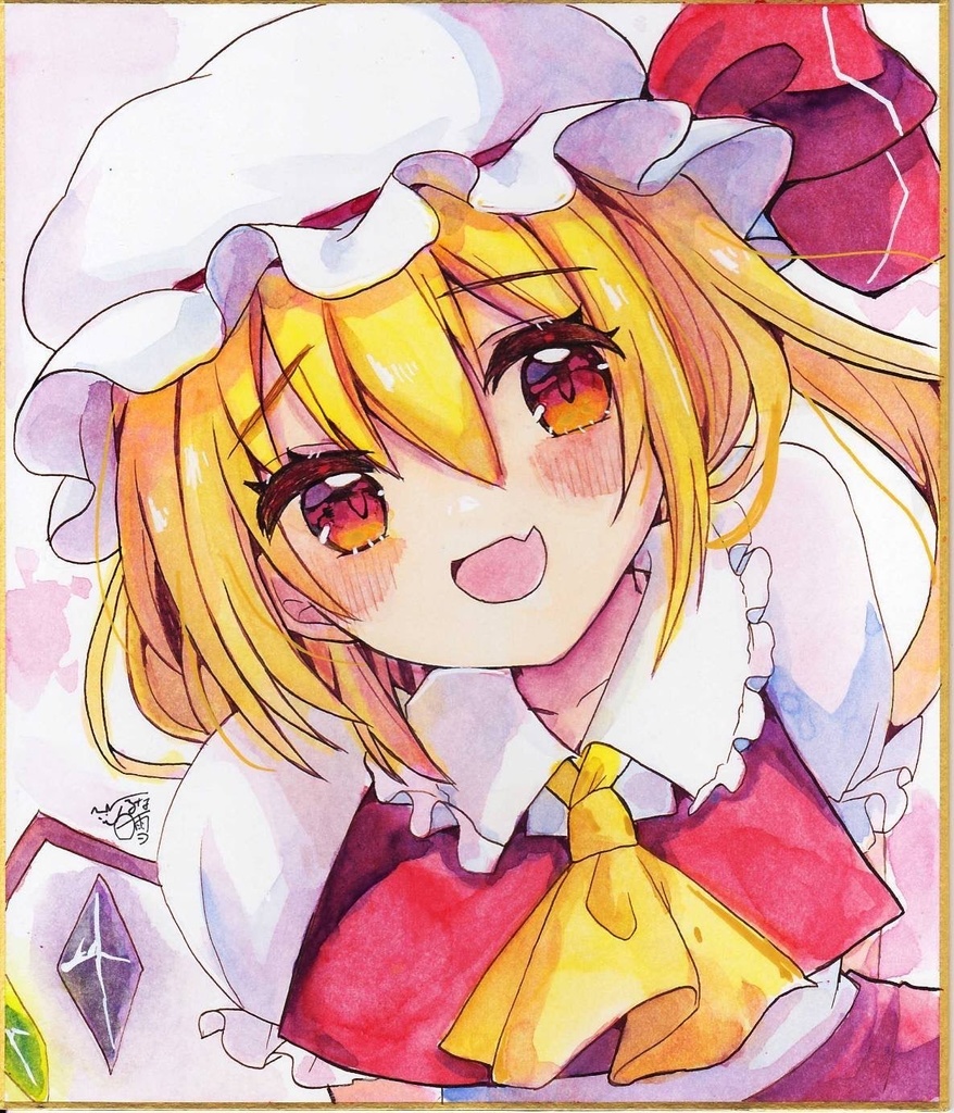 ☆東方project  手書き中色紙 フランドール・スカーレット☆