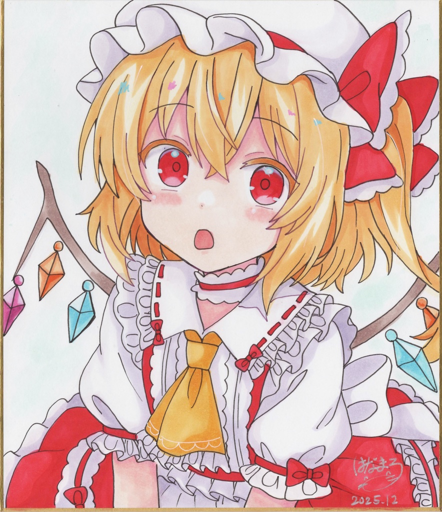 ☆東方project  手書き中色紙 フランドール・スカーレット☆