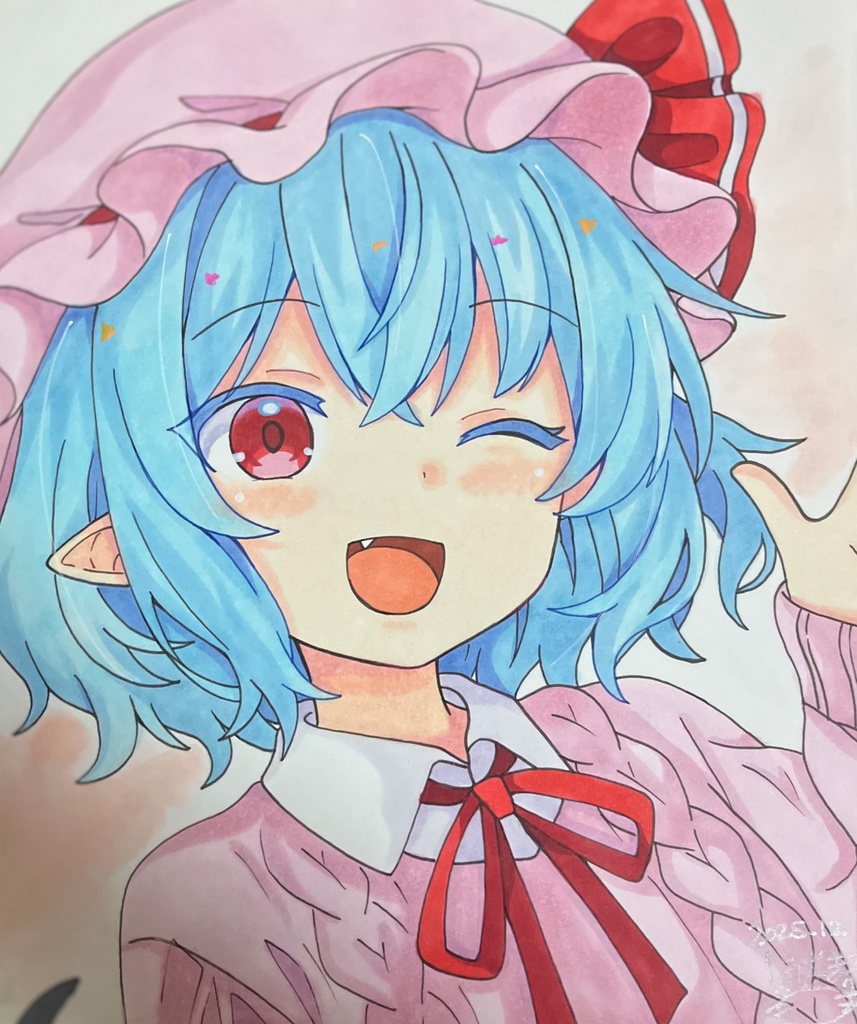 ☆東方project 手書き中色紙 レミリア・スカーレット☆