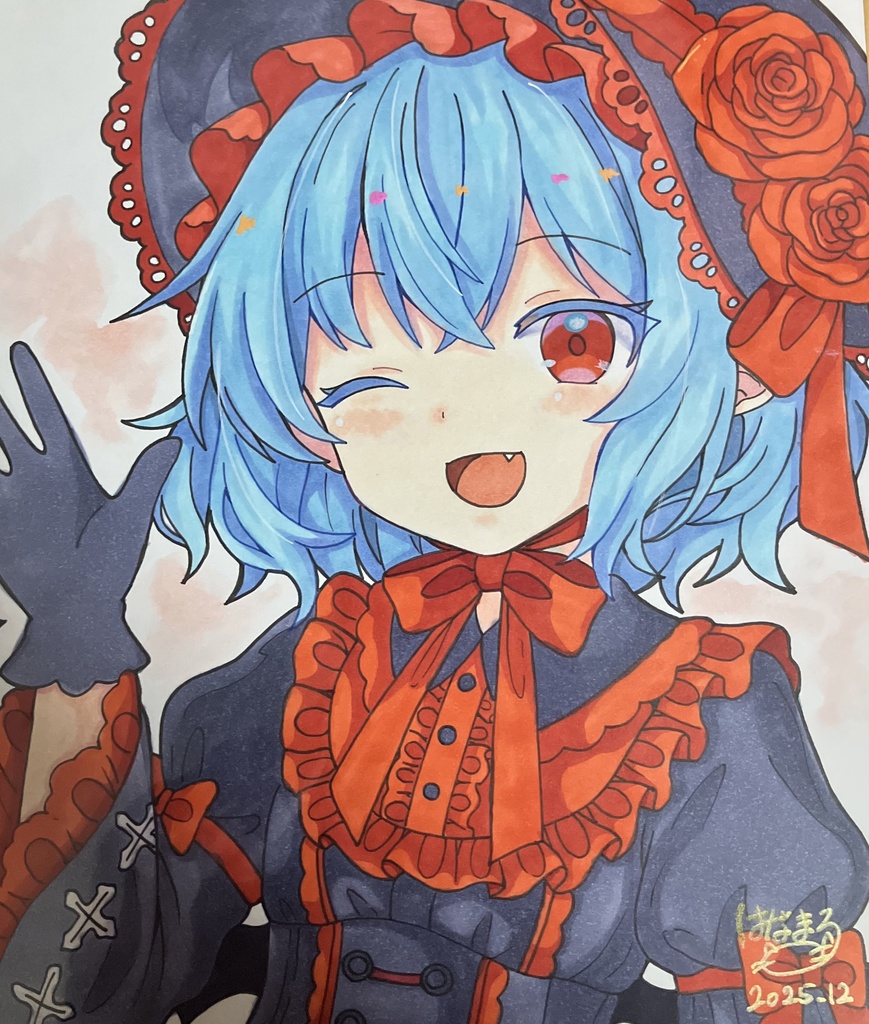 ☆東方project 手書き中色紙 レミリア・スカーレット☆