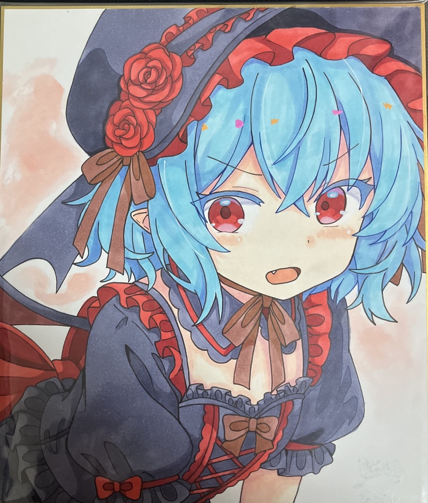 ☆東方project 手書き中色紙 レミリア・スカーレット☆