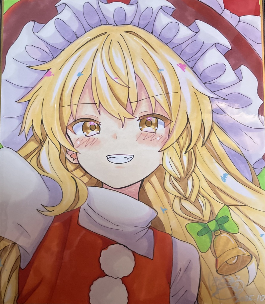 ☆東方project 手書き中色紙 特別衣装 霧雨魔理沙☆