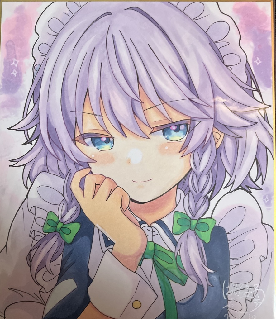 ☆東方project 手書き中色紙  十六夜咲夜☆