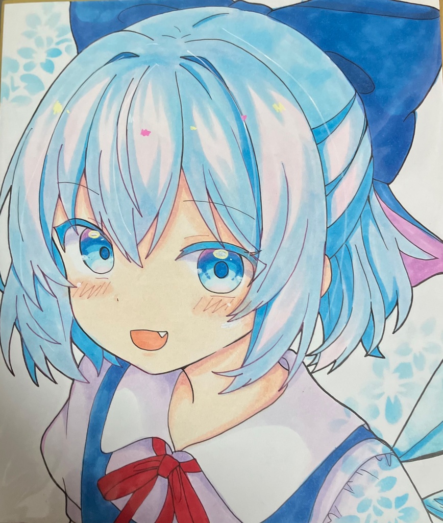 ☆東方project 手書き中色紙 チルノ☆