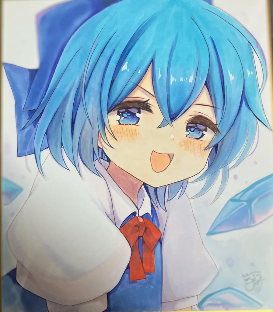 ☆東方project 手書き中色紙 チルノ☆