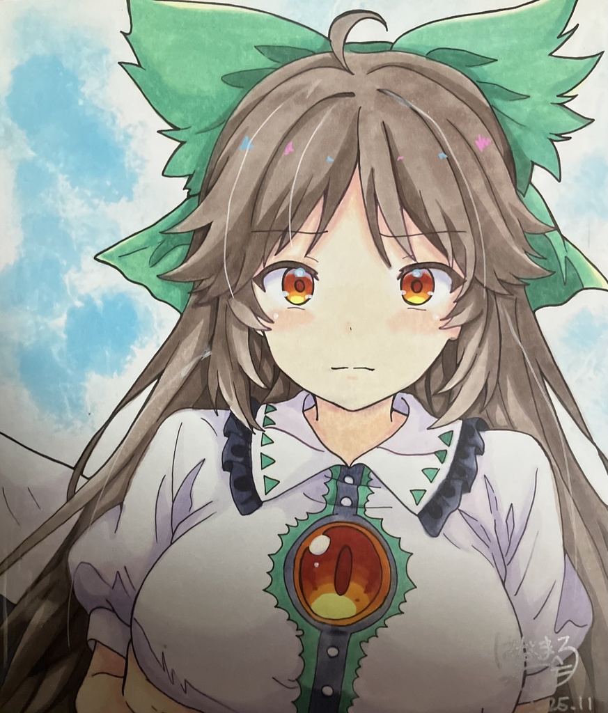 ☆東方project 手書き中色紙 霊烏路空☆