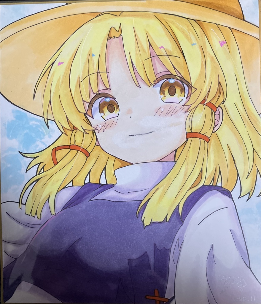 ☆東方project 手書き中色紙 洩矢諏訪子☆