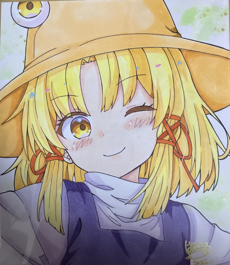 ☆東方project 手書き中色紙 洩矢諏訪子☆