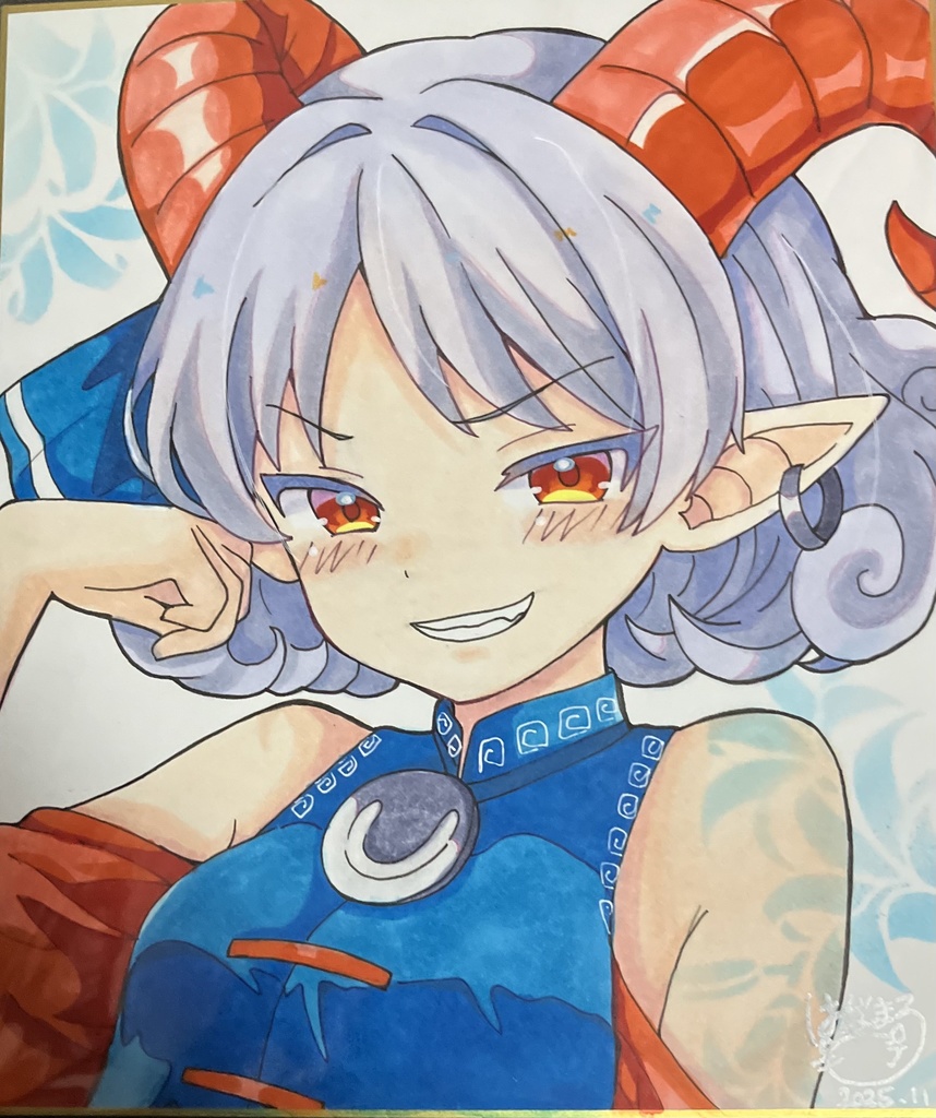 ☆東方project 手書き中色紙 饕餮尤魔☆