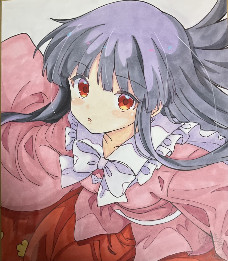 ☆東方project 手書き中色紙 蓬莱山輝夜☆