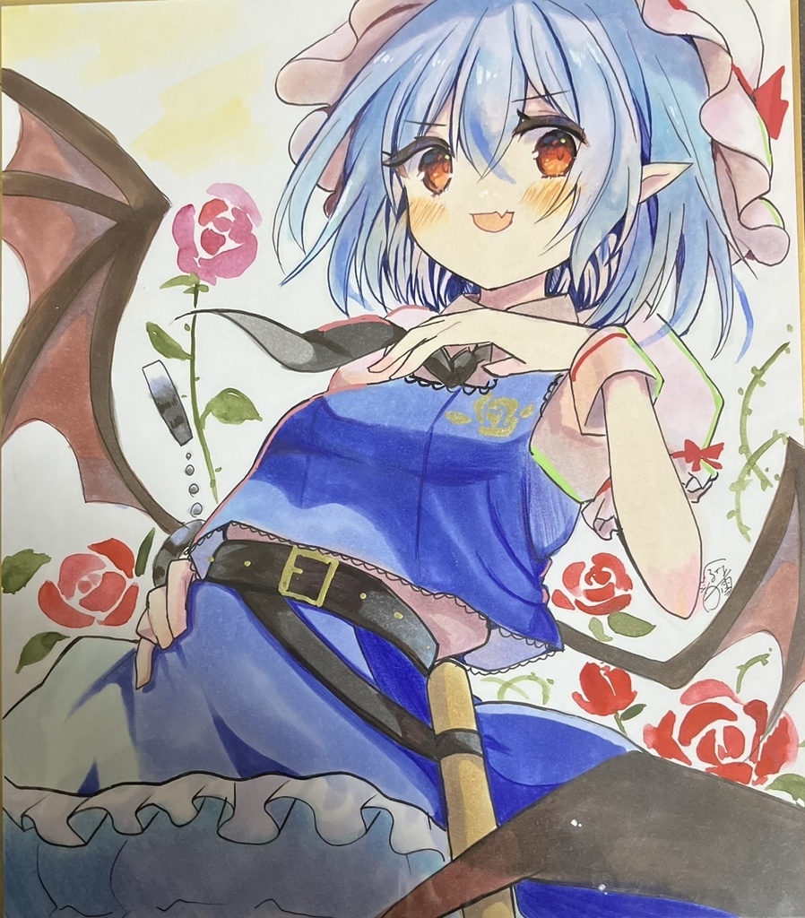 ☆東方project 手書き色紙 レミリア・スカーレット☆