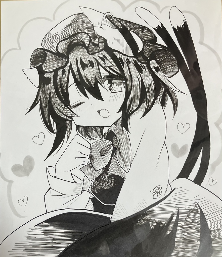 ☆東方project 手書き色紙 橙☆