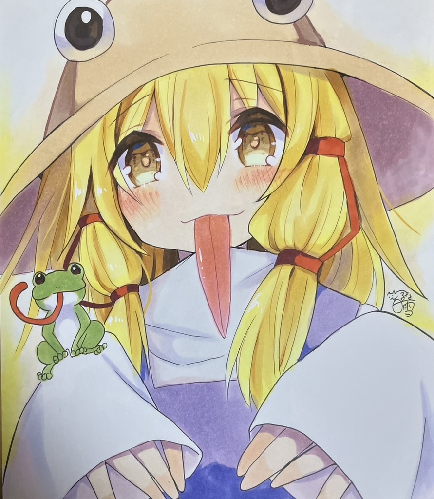 ☆東方project 手書き色紙 洩矢諏訪子 ☆
