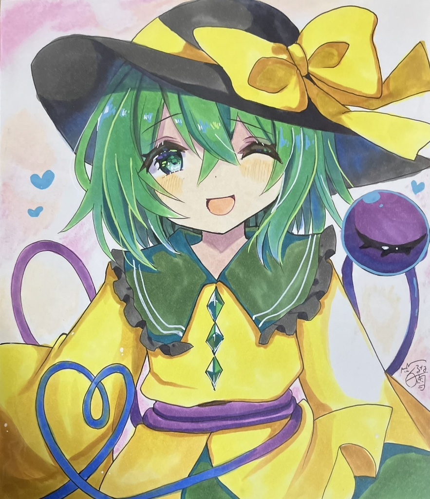 ☆東方project 手書き色紙 古明地こいし ☆