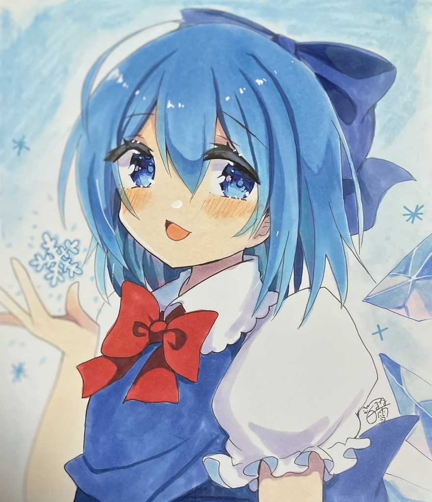 ☆東方project 手書き色紙 チルノ ☆