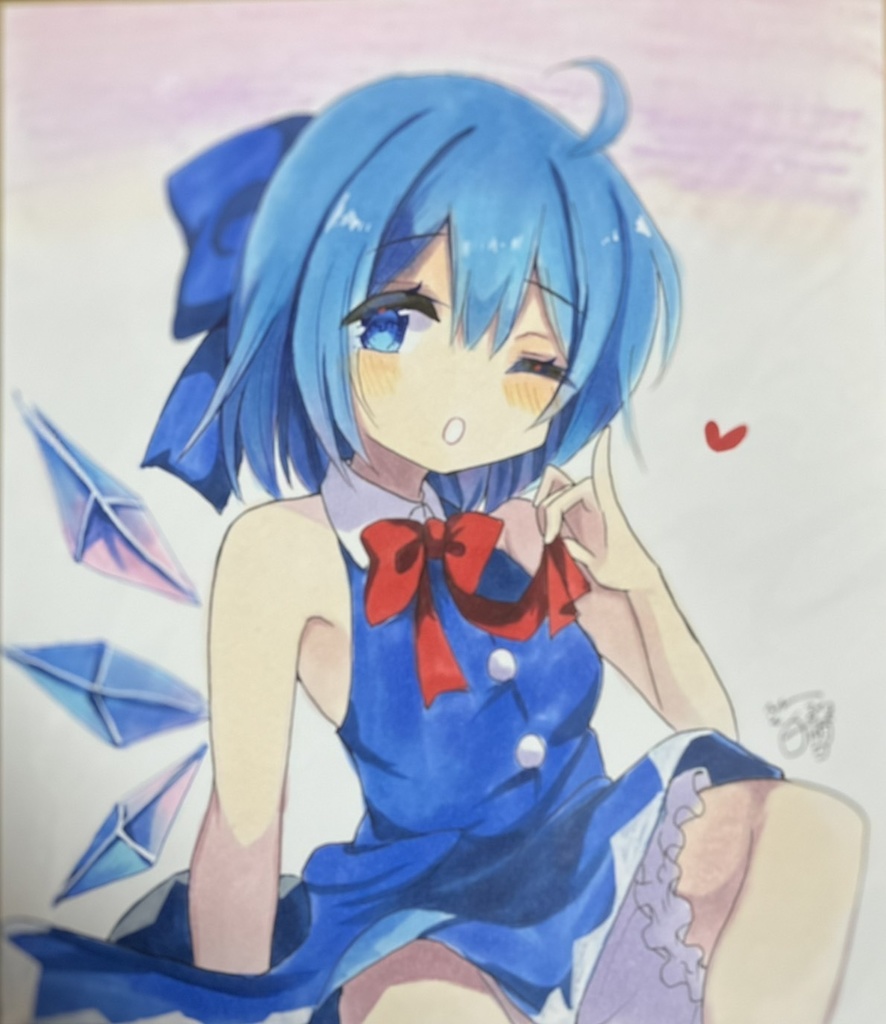 ☆東方project 手書き色紙 チルノ ☆
