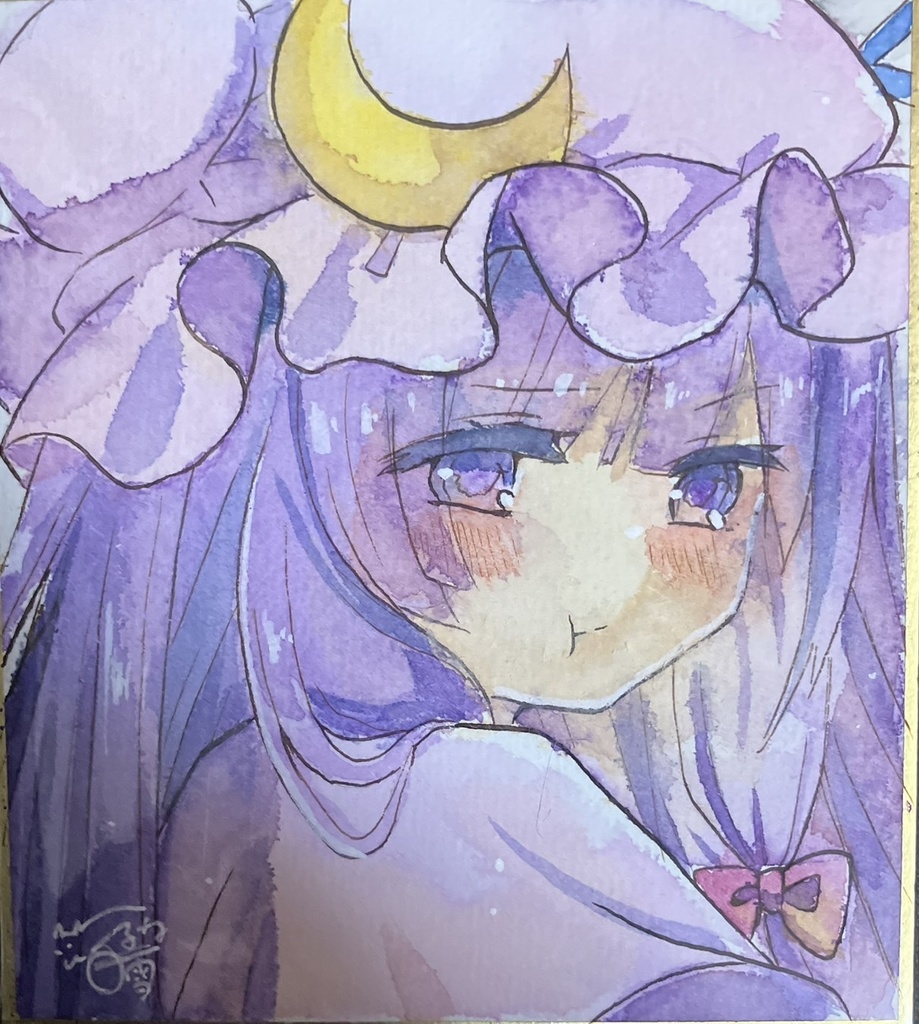 ☆東方project 手書き色紙 パチュリ・ノーレッジ ☆