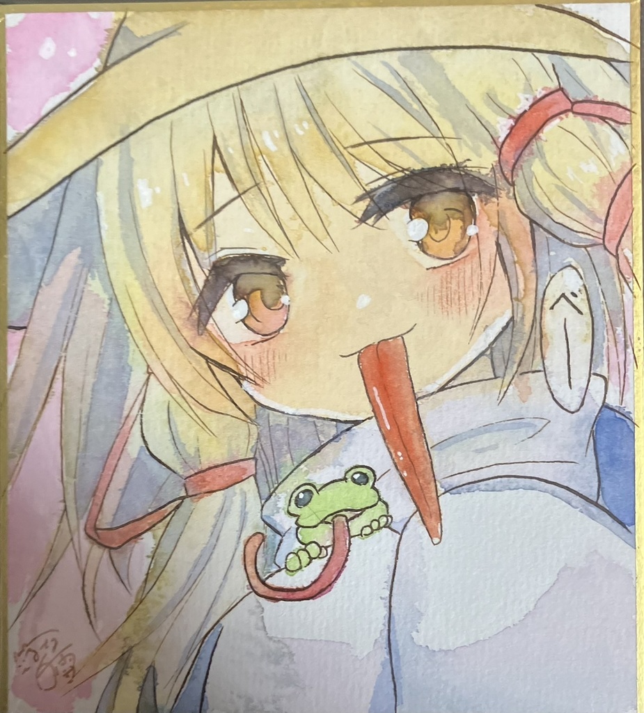 ☆東方project 手書き色紙 洩矢諏訪子 ☆