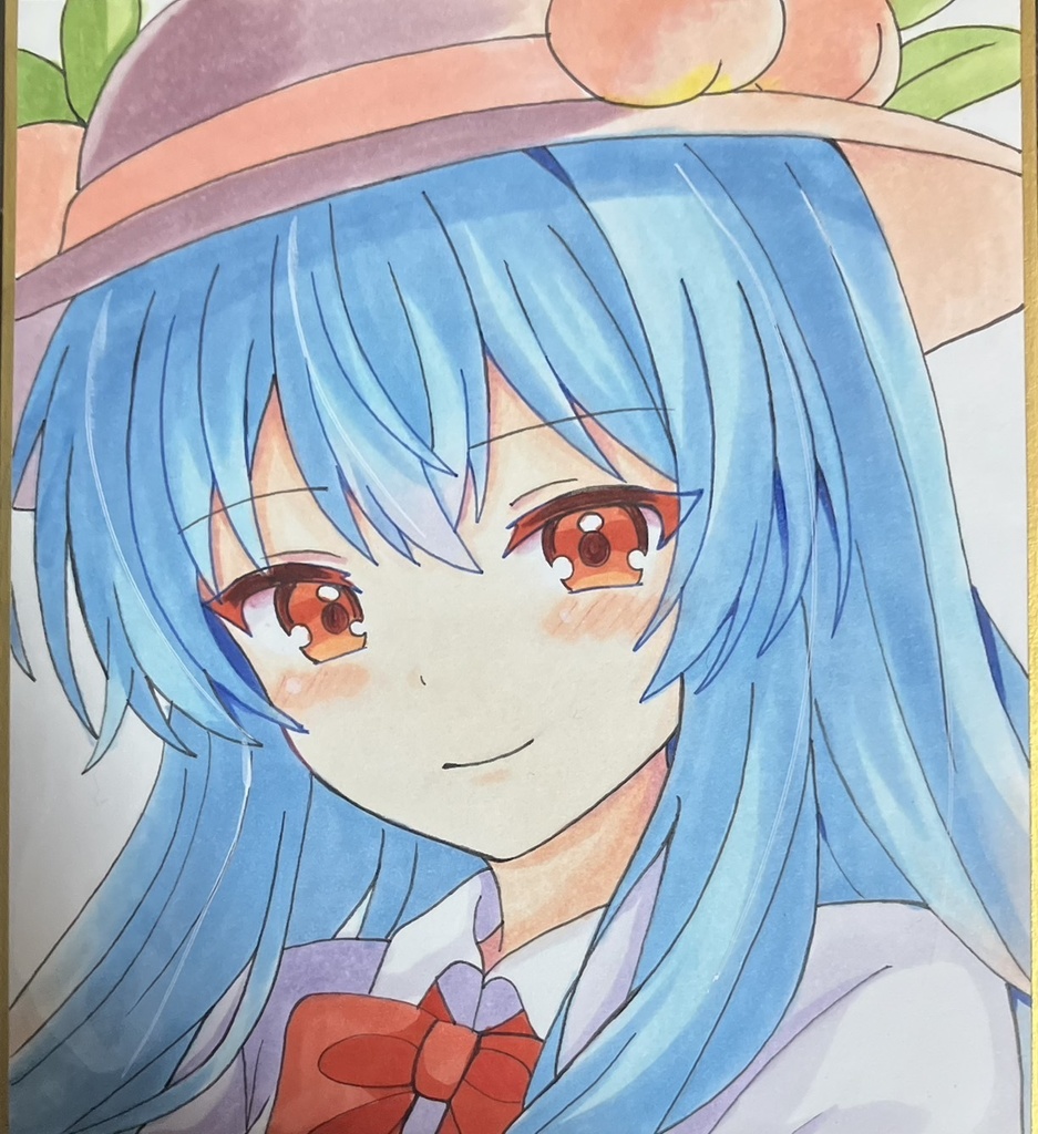 ☆東方project 手書き色紙 比那名居天子 ☆