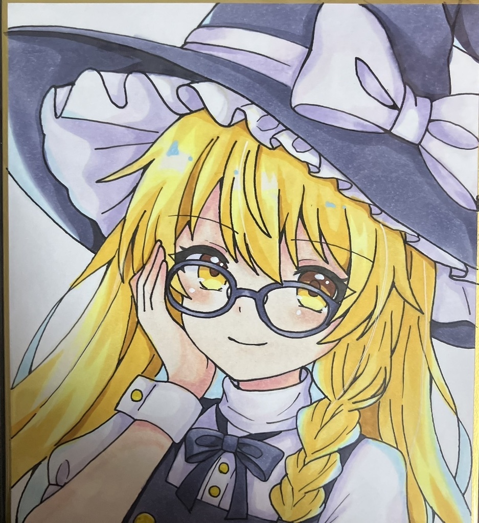 ☆東方project 手書き色紙 霧様魔理沙 ☆