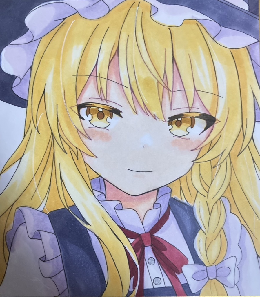 ☆東方project 手書き色紙 霧雨魔理沙 ☆