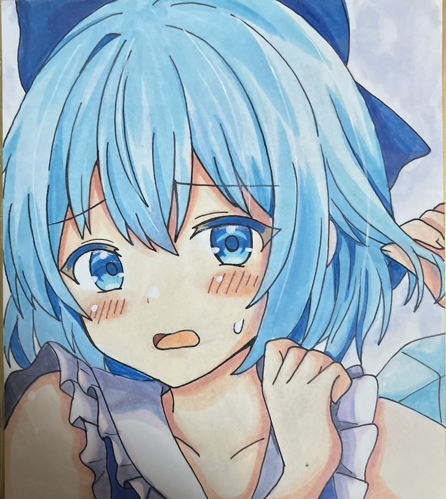 ☆東方project 手書き色紙 チルノ ☆