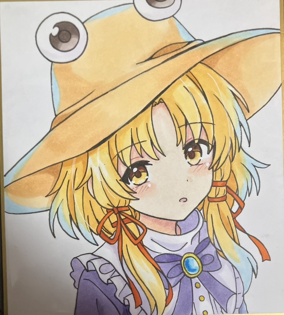 ☆東方project 手書き色紙 洩矢諏訪子 ☆