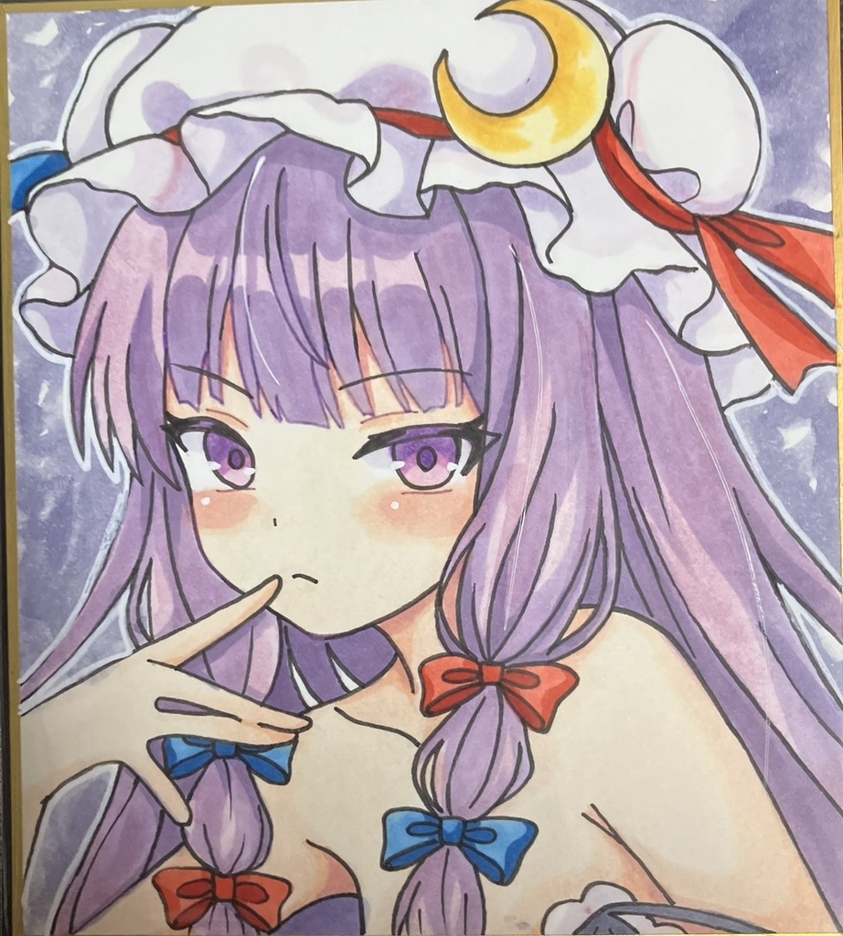 ☆東方project 手書き色紙 パチュリ・ノーレッジ ☆