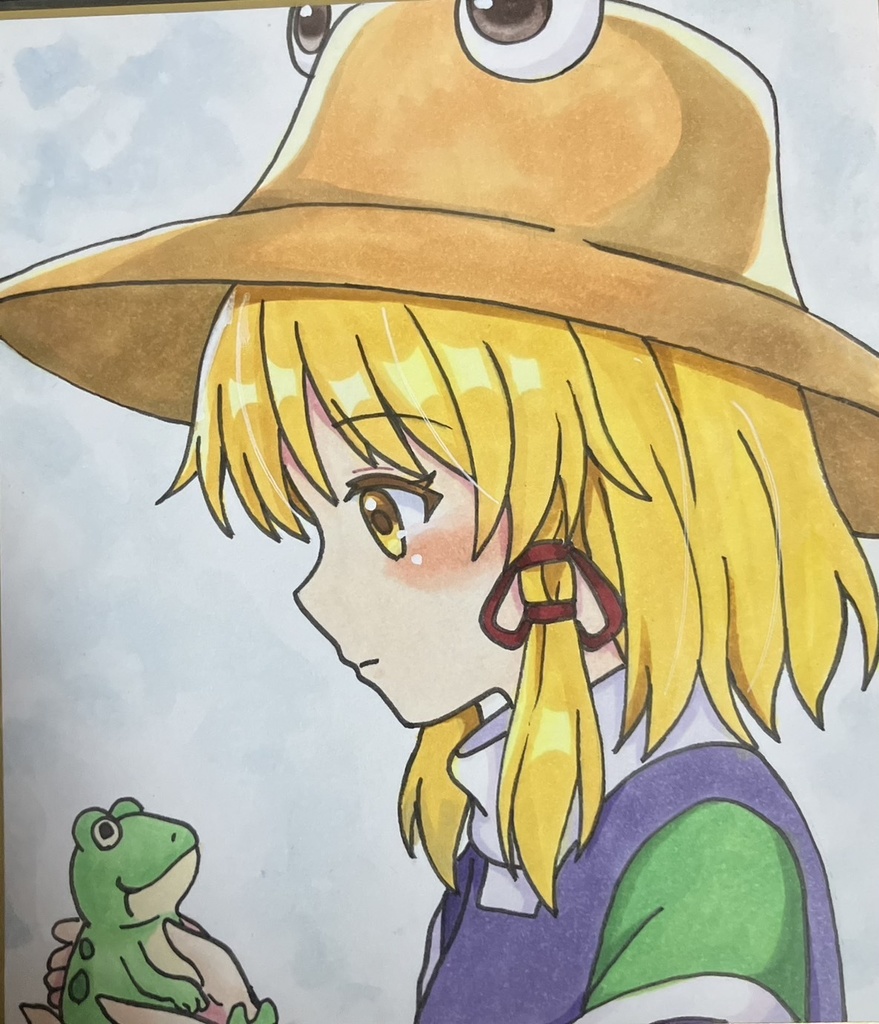 ☆東方project 手書き色紙 洩矢諏訪子 ☆