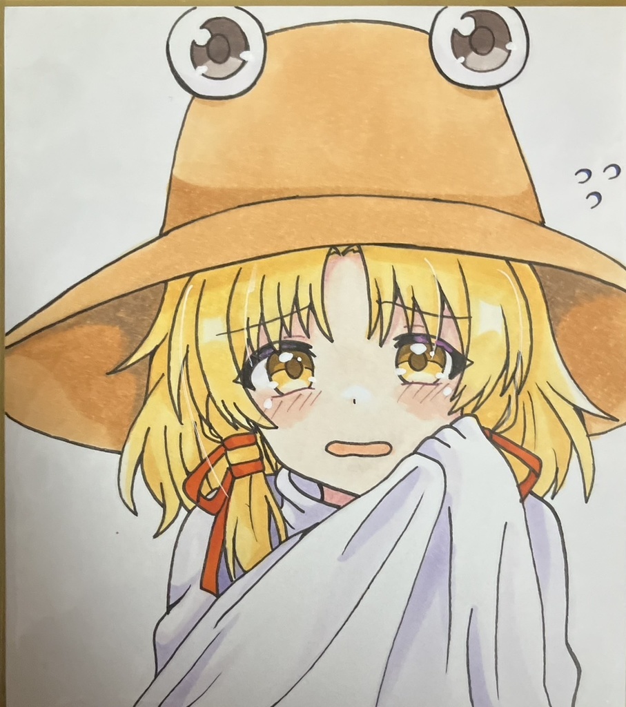 ☆東方project 手書き色紙 洩矢諏訪子 ☆