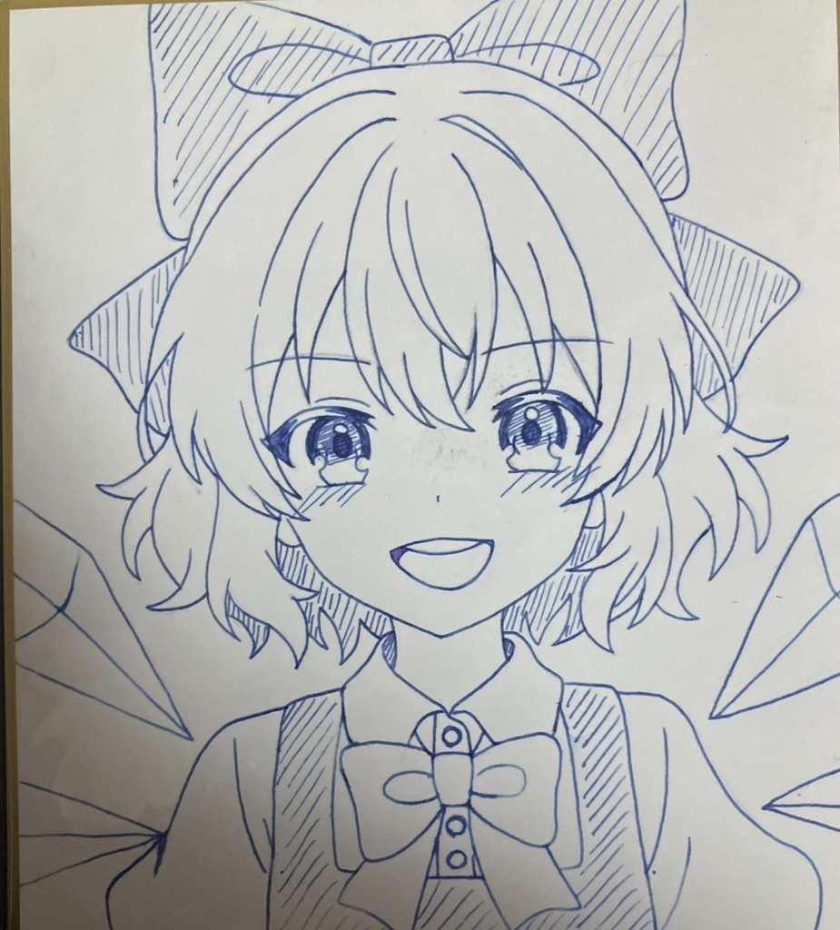 ☆東方project 手書き色紙 チルノ ☆