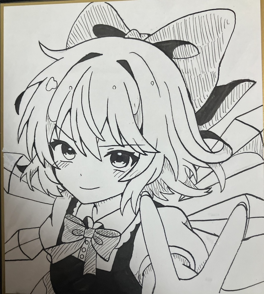 ☆東方project 手書き色紙 チルノ ☆