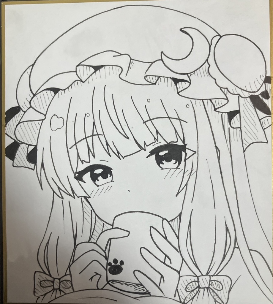 ☆東方project 手書き色紙 パチュリ・ノーレッジ ☆